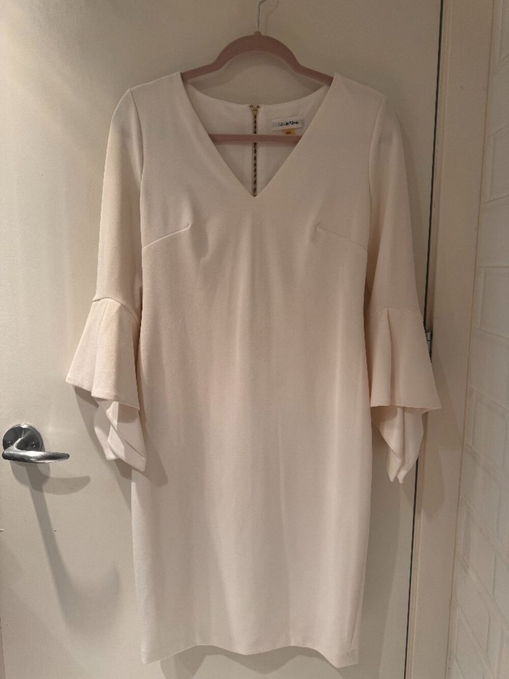 Calvin Klein Formal dress with flared sleeves - white